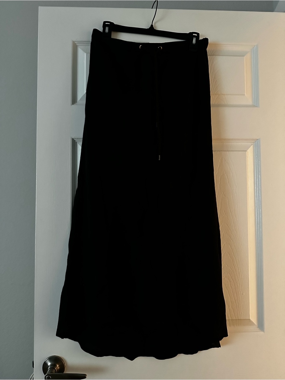 James Perse black linen midi skirt NWT